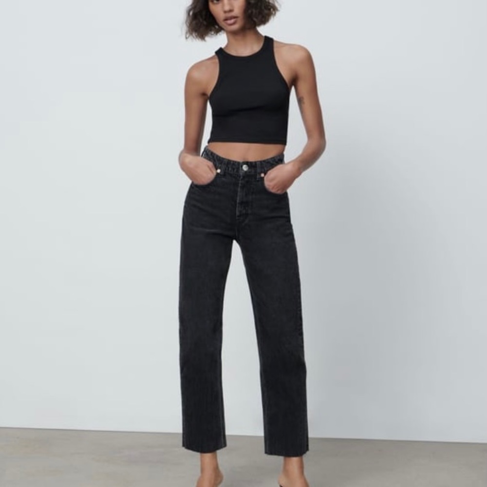 High waisted Zara mom jean